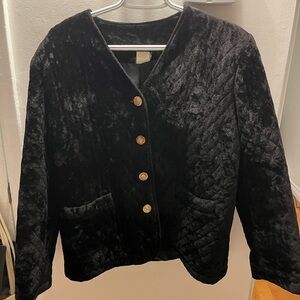 Elegant Black Quilted Jacket